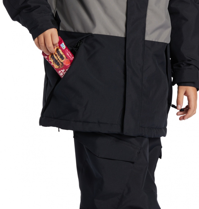 Black DC Shoes Defy - Technical Snow Jacket 8-16 | YGQ-295108