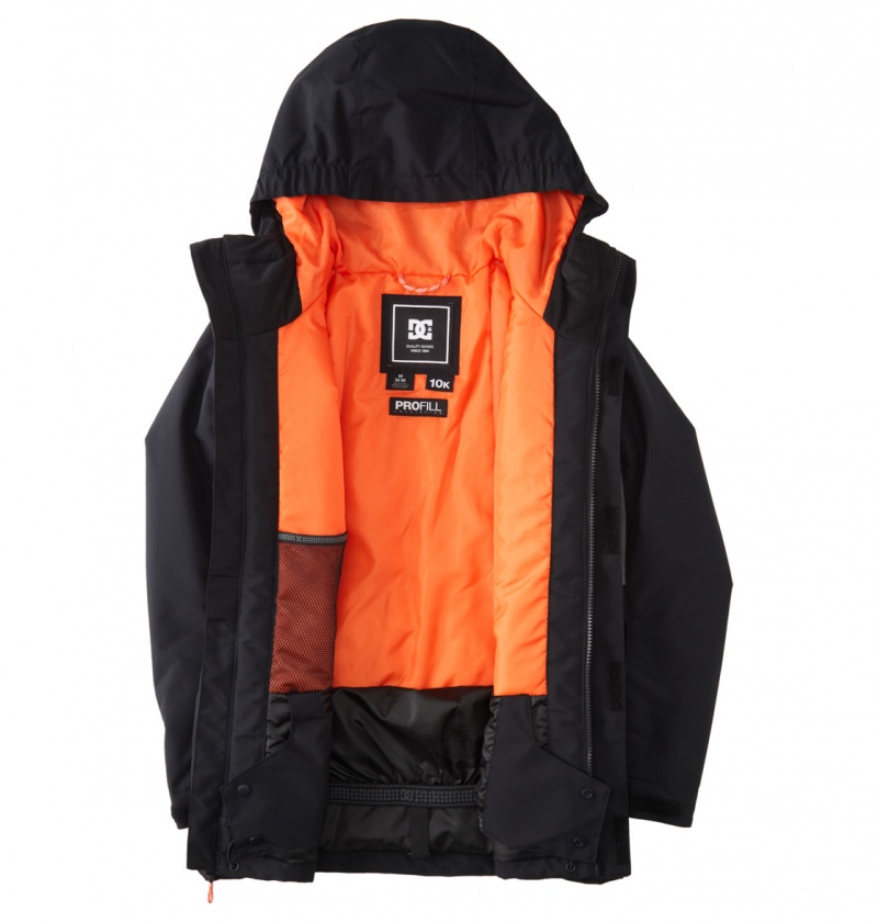 Black DC Shoes Defy - Technical Snow Jacket 8-16 | YGQ-295108