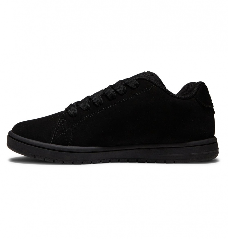 Black DC Shoes Gaveler - Leather Shoes | GEB-267519