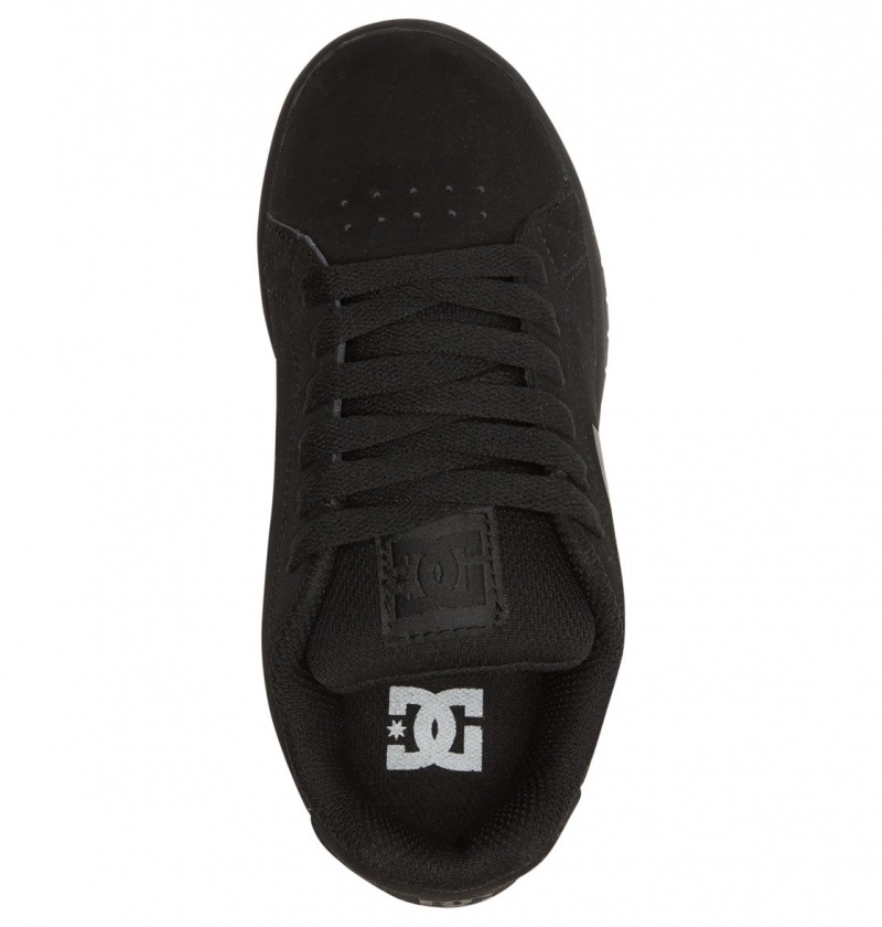 Black DC Shoes Gaveler - Leather Shoes | GEB-267519