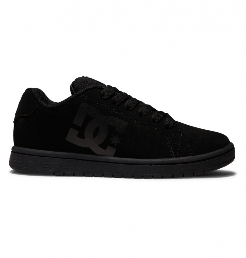 Black DC Shoes Gaveler - Leather Shoes | GEB-267519