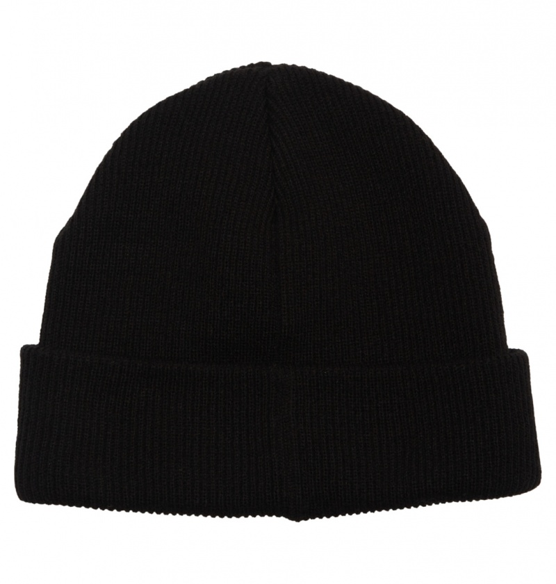 Black DC Shoes Label - Beanie | FLM-045679