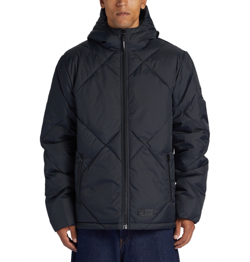 Black DC Shoes Passage - Puffer Jacket | EOI-215760