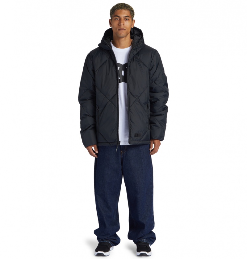 Black DC Shoes Passage - Puffer Jacket | EOI-215760