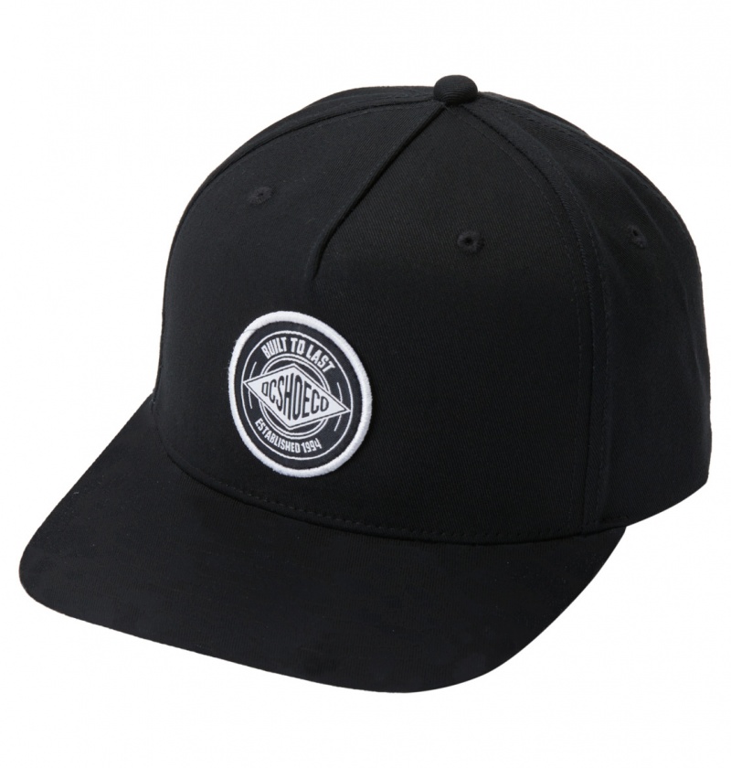 Black DC Shoes Slacker - Snapback Cap | ZVY-279351