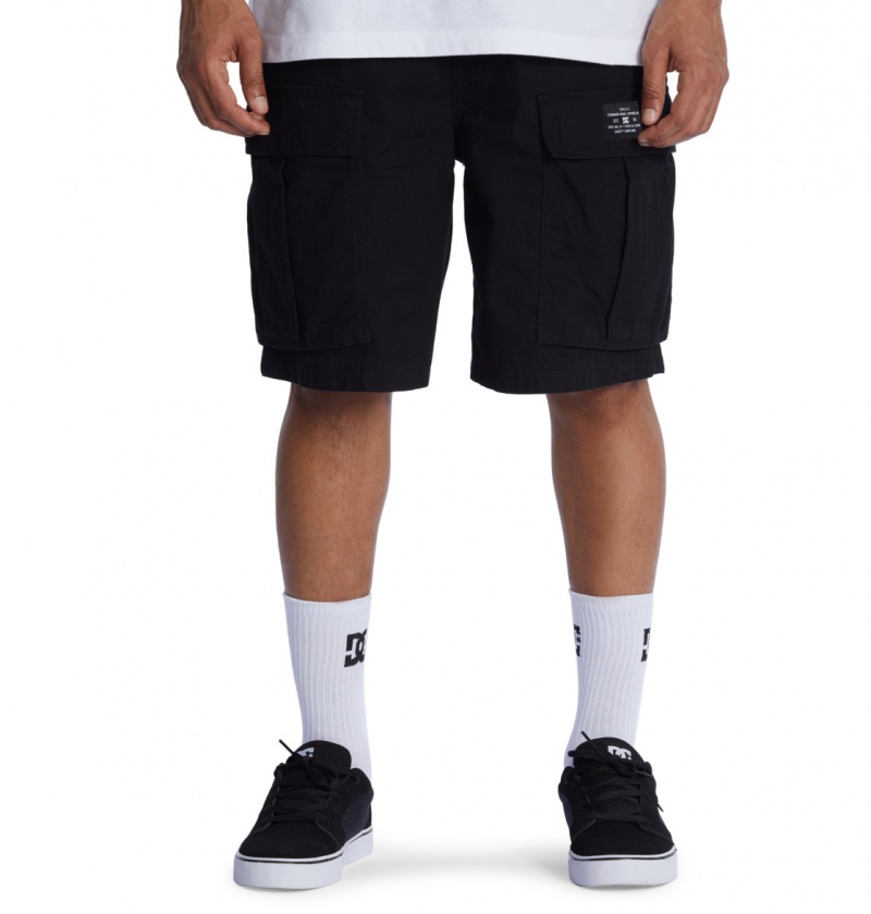 Black DC Shoes Tundra - Cargo Shorts | ZHB-608524