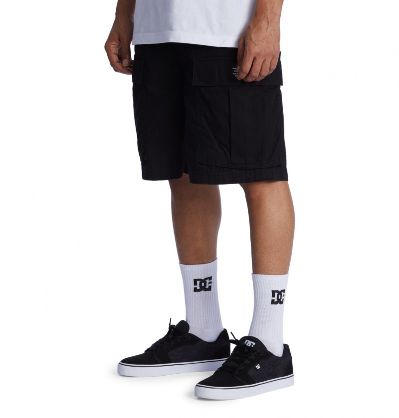 Black DC Shoes Tundra - Cargo Shorts | ZHB-608524