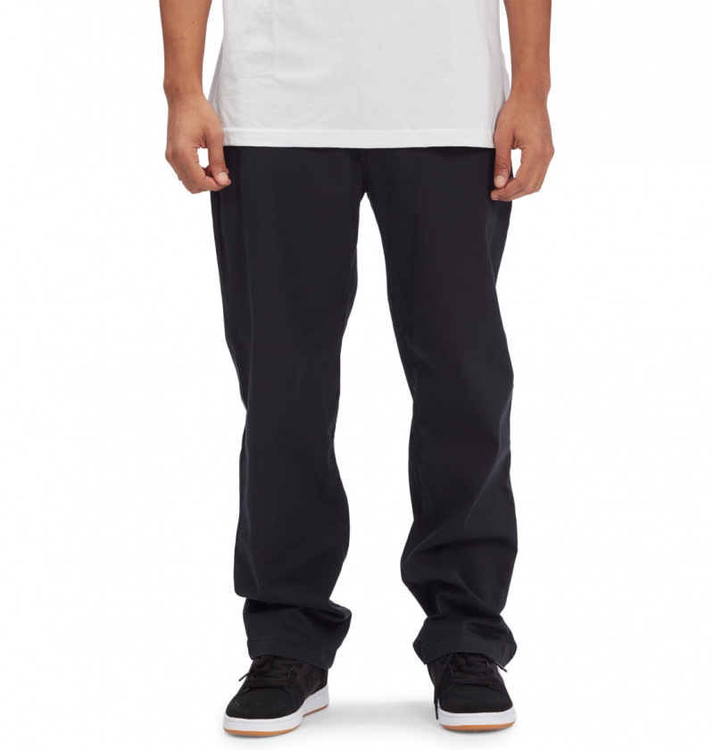 Black DC Shoes Worker Relaxed - Chinos | UVX-218504