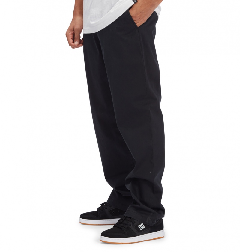 Black DC Shoes Worker Relaxed - Chinos | UVX-218504