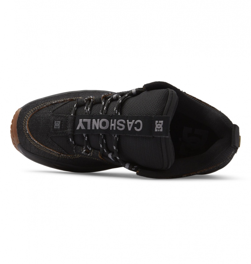 Black Denim DC Shoes Lynx Cash Only - Leather Shoes | BXQ-753481