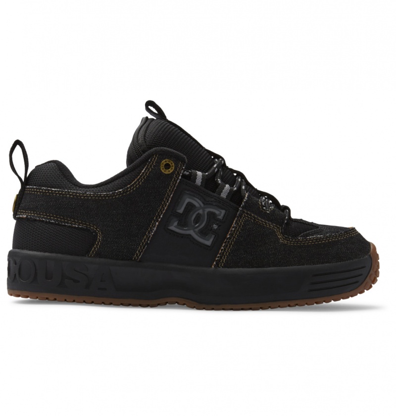 Black Denim DC Shoes Lynx Cash Only - Leather Shoes | BXQ-753481