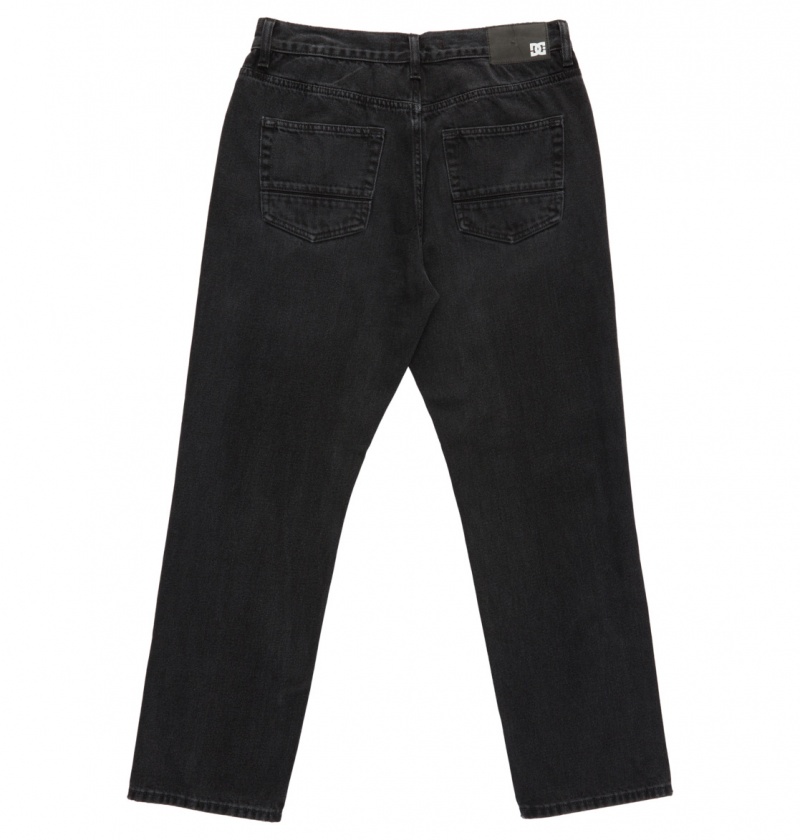 Black Denim DC Shoes Worker - Relaxed Fit Jeans | FQL-760258