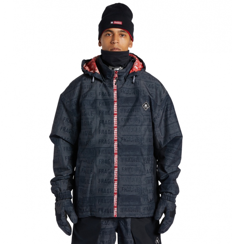 Black Fragile DC Shoes Andy Warhol Vista - Technical Snow Jacket | ZQO-764159