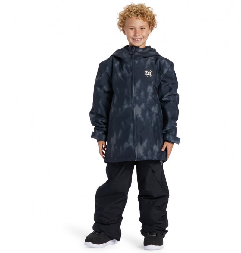 Black Tree Runs DC Shoes Basis Print - Technical Snow Jacket 8-16 | WYT-586043