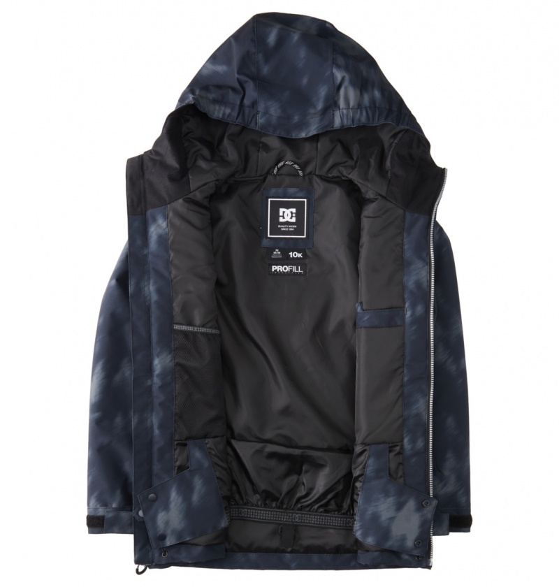 Black Tree Runs DC Shoes Basis Print - Technical Snow Jacket 8-16 | WYT-586043