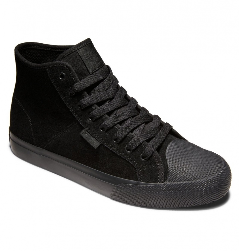 Black / Battleship / Black DC Shoes Manual Hi RT S - High-Top Skate Shoes | ZSJ-392817