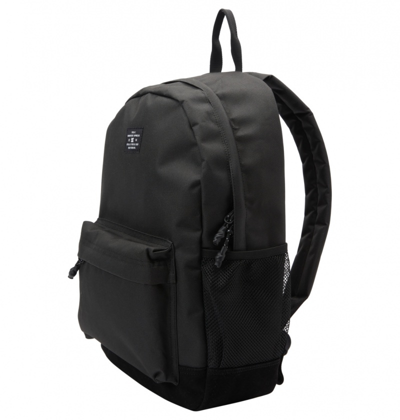 Black / Black DC Shoes Backsider Core 20L - Medium Backpack | OIC-980465