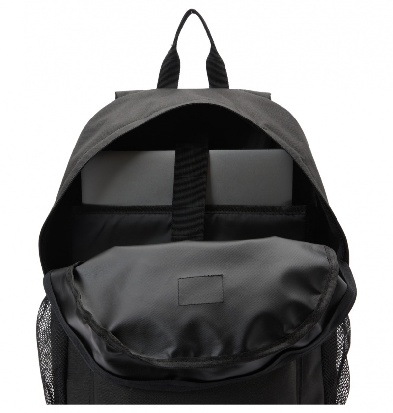 Black / Black DC Shoes Backsider Core 20L - Medium Backpack | OIC-980465