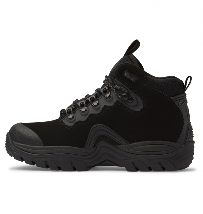 Black / Black / Black DC Shoes Navigator - Leather High Top Boots | HCK-108249