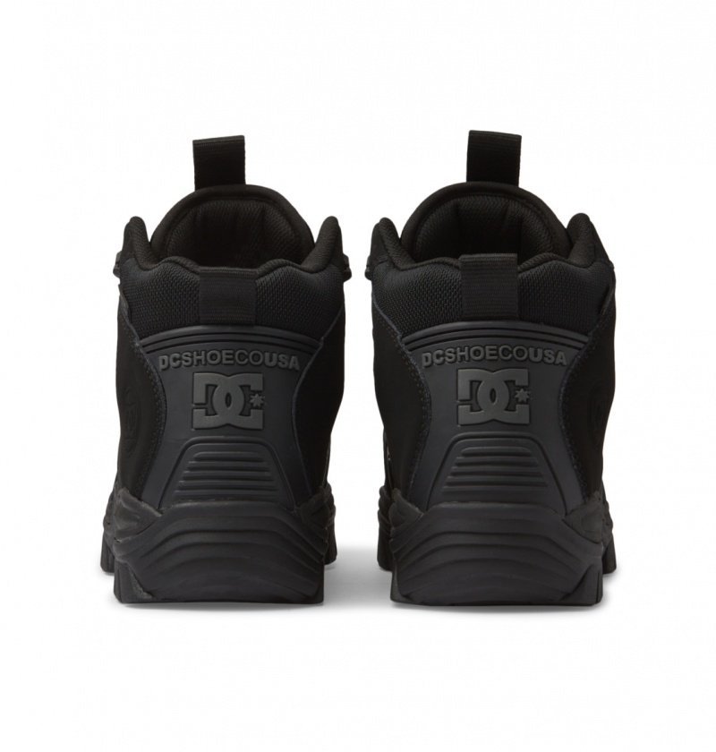 Black / Black / Black DC Shoes Navigator - Leather High Top Boots | HCK-108249