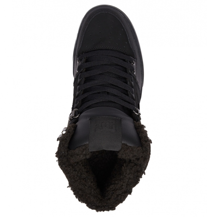 Black / Black / Black DC Shoes Pure High WNT - Winter High-Top Boots | STV-310425