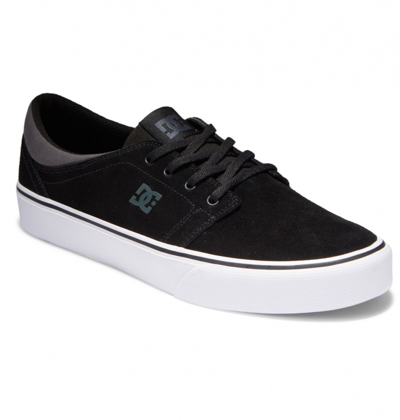 Black / Black / Grey DC Shoes Trase - Suede Shoes | AIF-025987