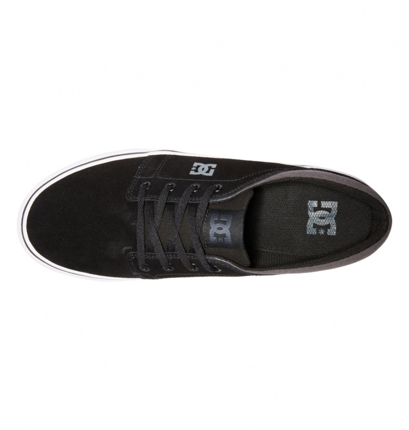 Black / Black / Grey DC Shoes Trase - Suede Shoes | AIF-025987