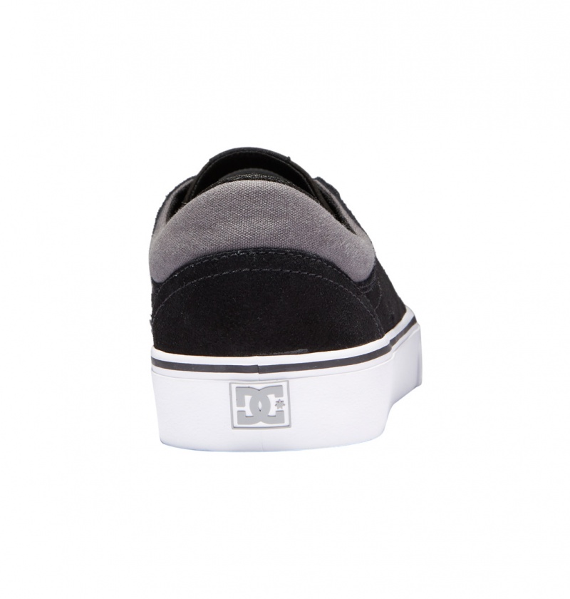 Black / Black / Grey DC Shoes Trase - Suede Shoes | AIF-025987