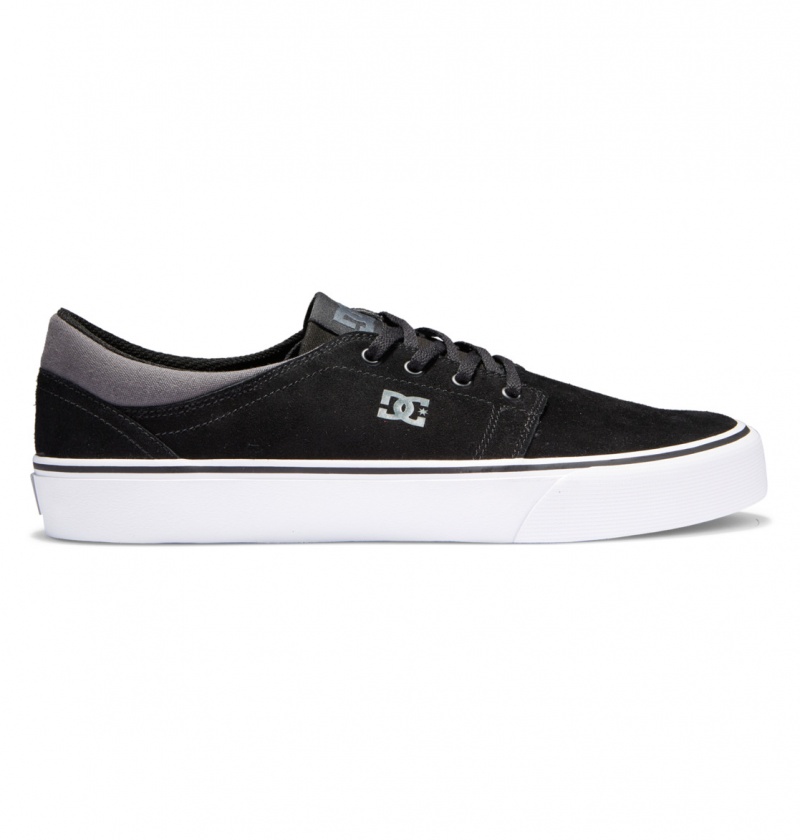 Black / Black / Grey DC Shoes Trase - Suede Shoes | AIF-025987