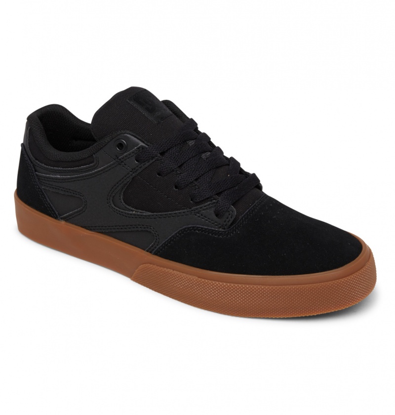 Black / Black / Gum DC Shoes Kalis Vulc - Shoes | NOM-683071