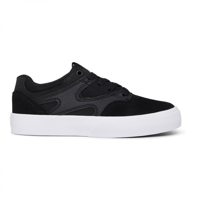 Black / Black / White DC Shoes Kalis Vulc - Shoes | CZH-708915