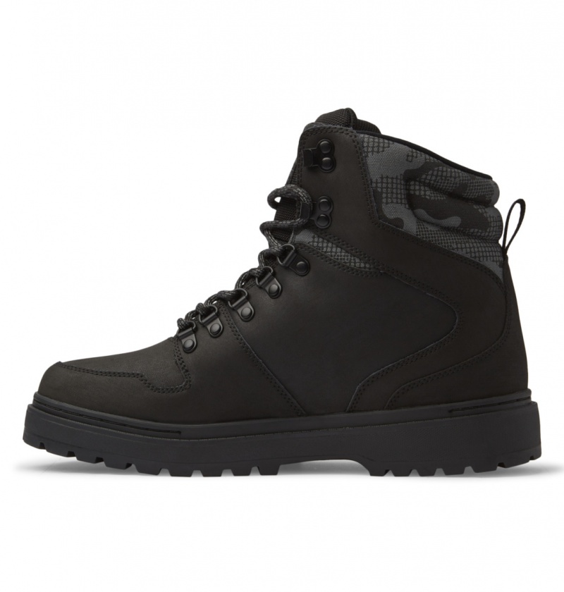 Black / Camo DC Shoes Peary Tr - Leather Boots | WPO-875013