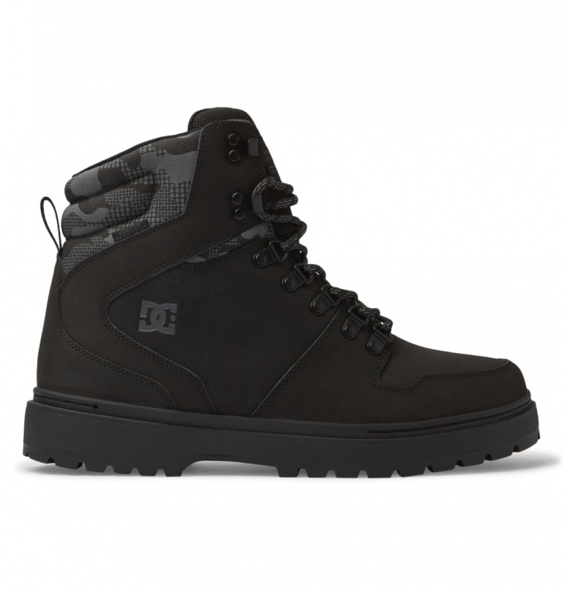 Black / Camo DC Shoes Peary Tr - Leather Boots | WPO-875013