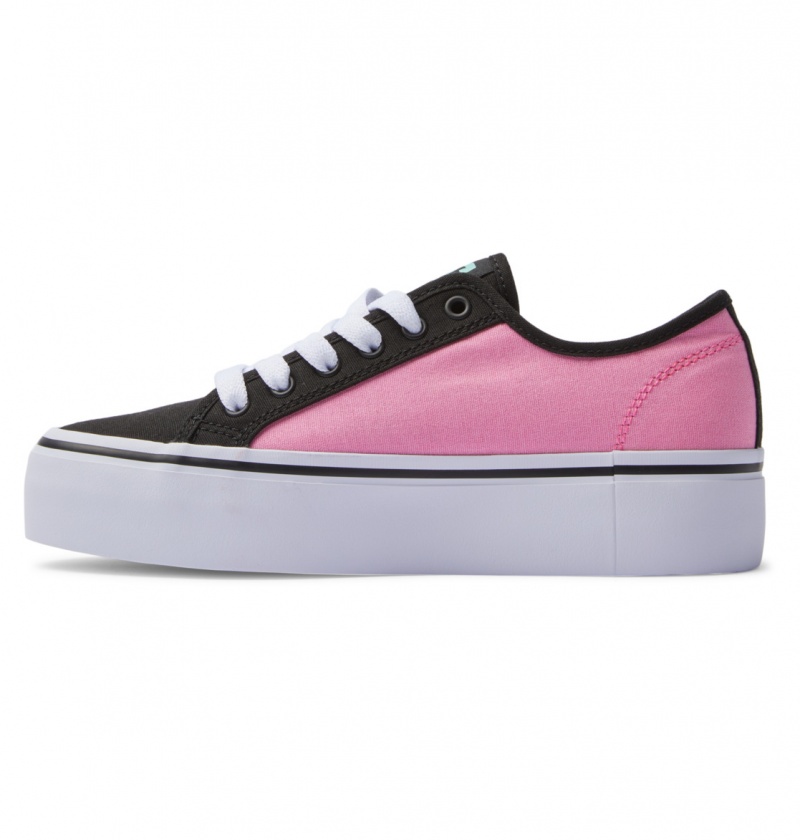 Black / Crazy Pink / Turquoise DC Shoes Manual Platform - Shoes | TFA-639852