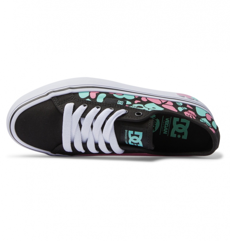 Black / Crazy Pink / Turquoise DC Shoes Manual Platform - Shoes | TFA-639852