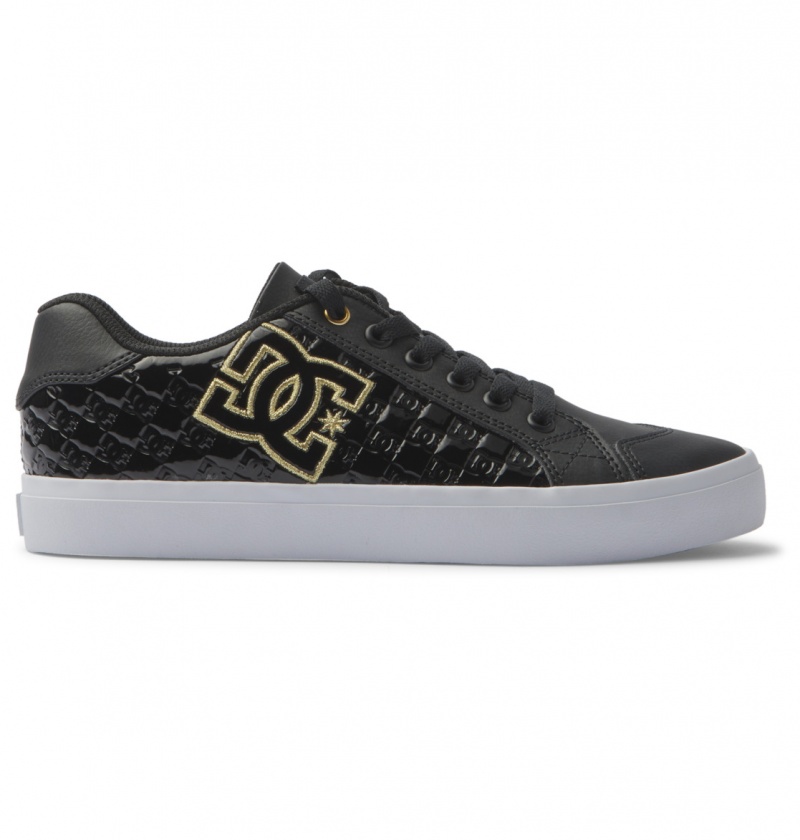 Black / Gold DC Shoes Chelsea Plus Se Sn - Shoes | EOL-492615