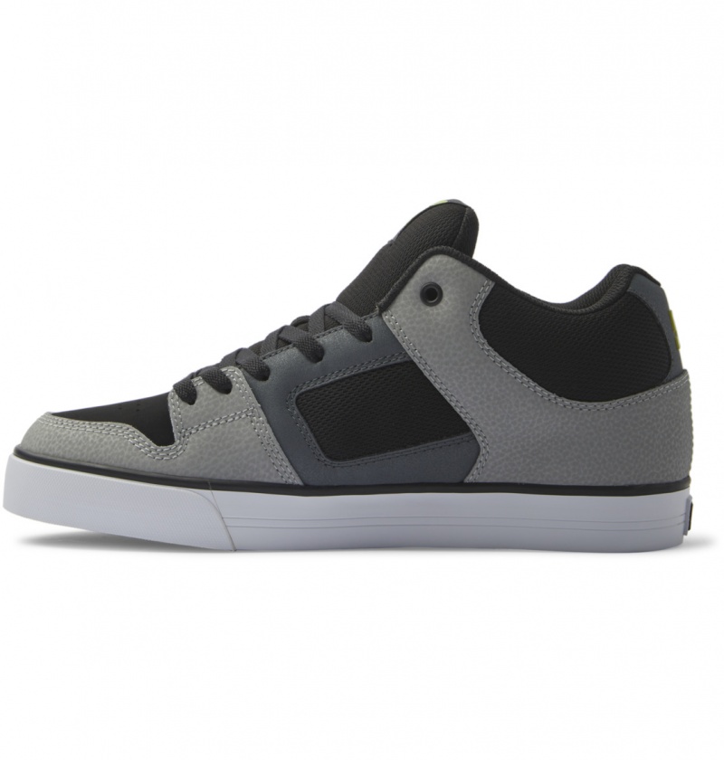 Black / Grey / Green DC Shoes Pure Mid - Mid Top Shoes | HZI-713625