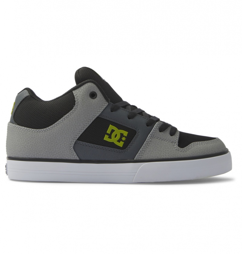 Black / Grey / Green DC Shoes Pure Mid - Mid Top Shoes | HZI-713625