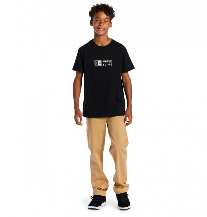 Black / Greystone DC Shoes DC Split Star - T-Shirt | NKQ-764329