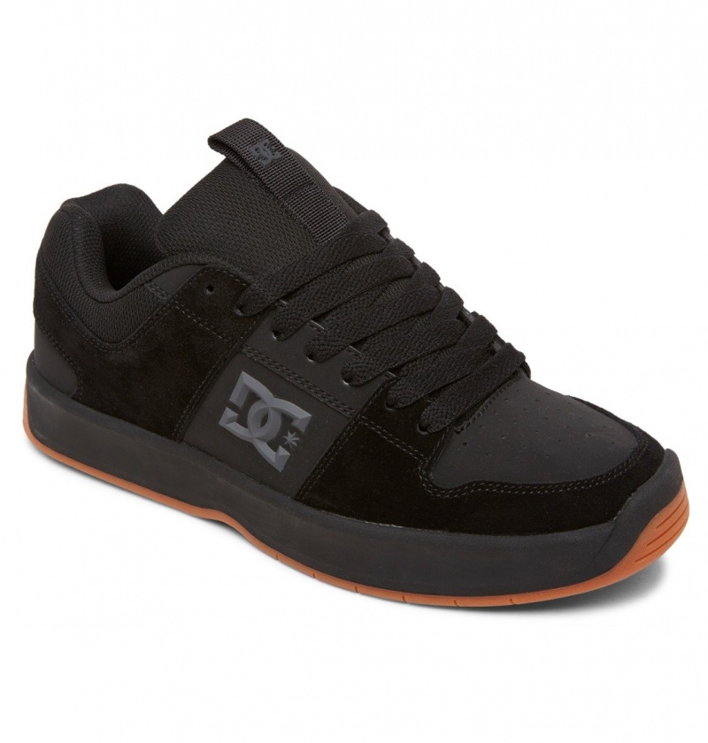 Black / Gum DC Shoes Lynx Zero - Leather Shoes | FJO-374215