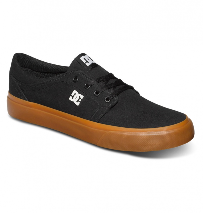 Black / Gum DC Shoes Trase Tx - Shoes | DZN-578016