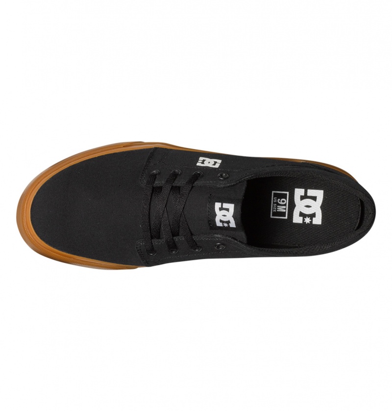 Black / Gum DC Shoes Trase Tx - Shoes | DZN-578016