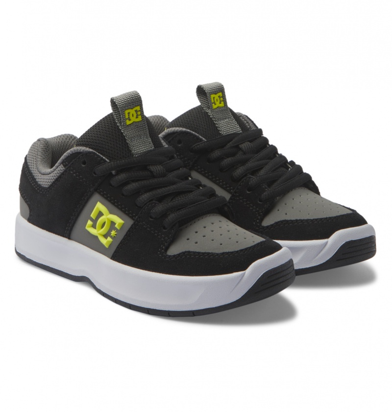 Black / Lime DC Shoes Lynx Zero - Leather Shoes | KOS-637259