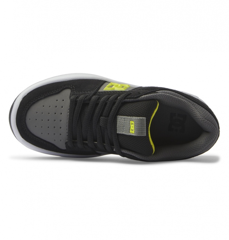 Black / Lime DC Shoes Lynx Zero - Leather Shoes | KOS-637259