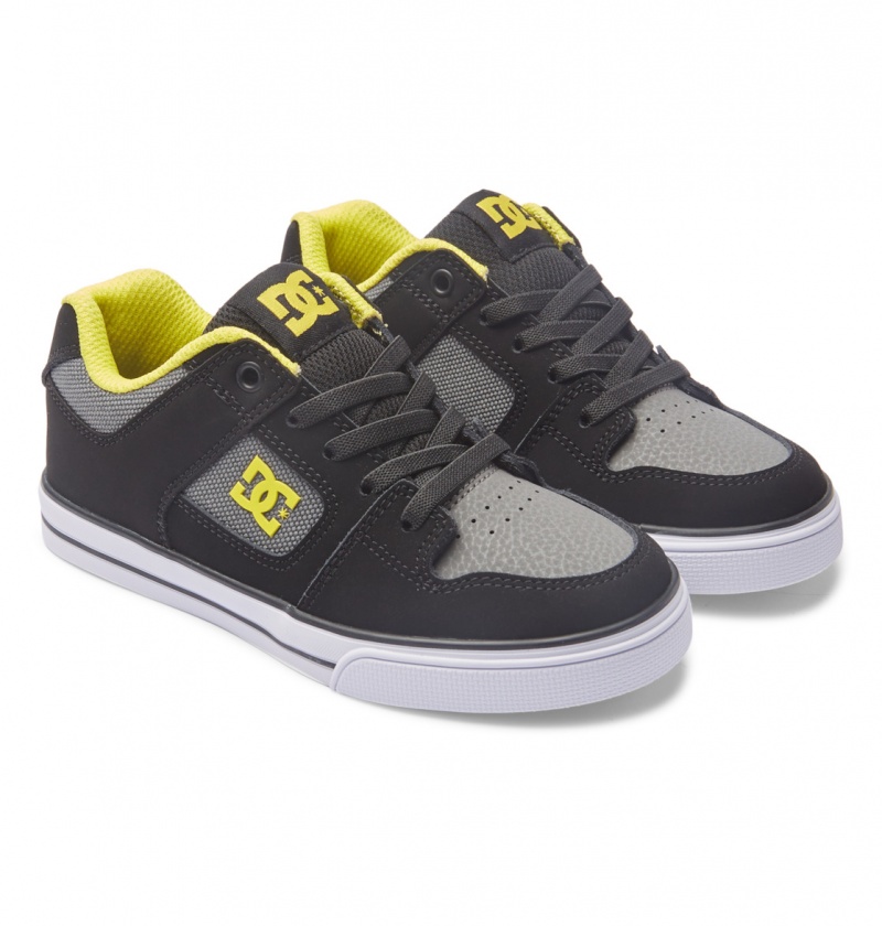 Black / Lime Green DC Shoes Pure Elastic - Shoes 8-16 | MZR-374625