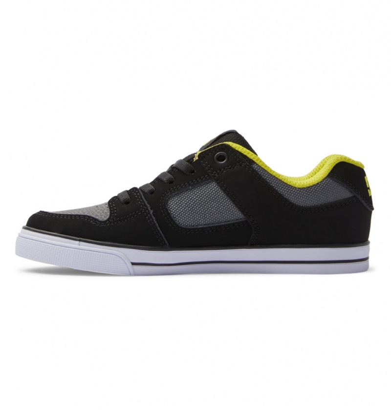 Black / Lime Green DC Shoes Pure Elastic - Shoes 8-16 | MZR-374625