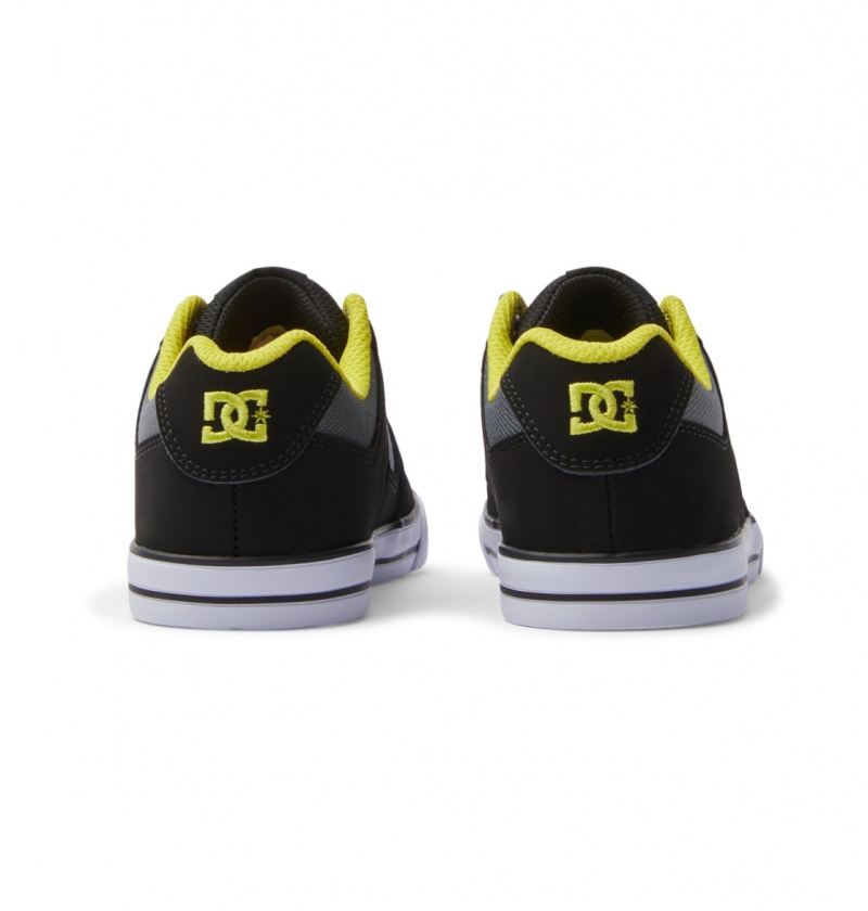 Black / Lime Green DC Shoes Pure Elastic - Shoes 8-16 | MZR-374625