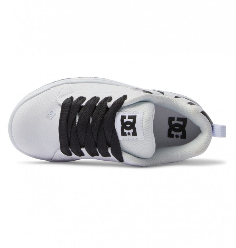 Black / Stencil DC Shoes Court Graffik - Leather Shoes | EWQ-728519