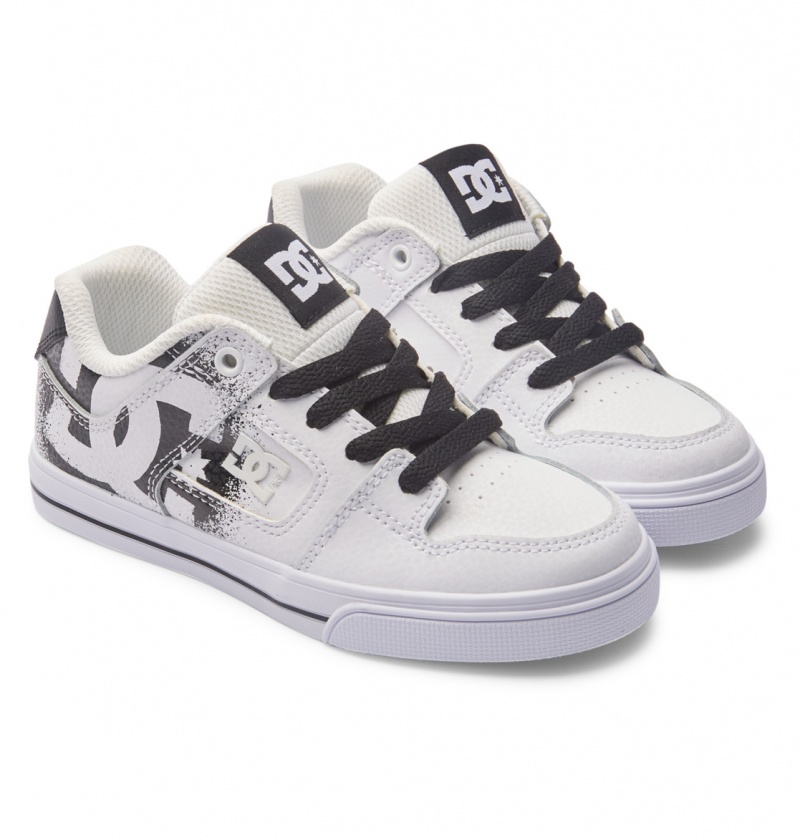 Black / Stencil DC Shoes Pure Se - Leather Shoes | MFZ-346781