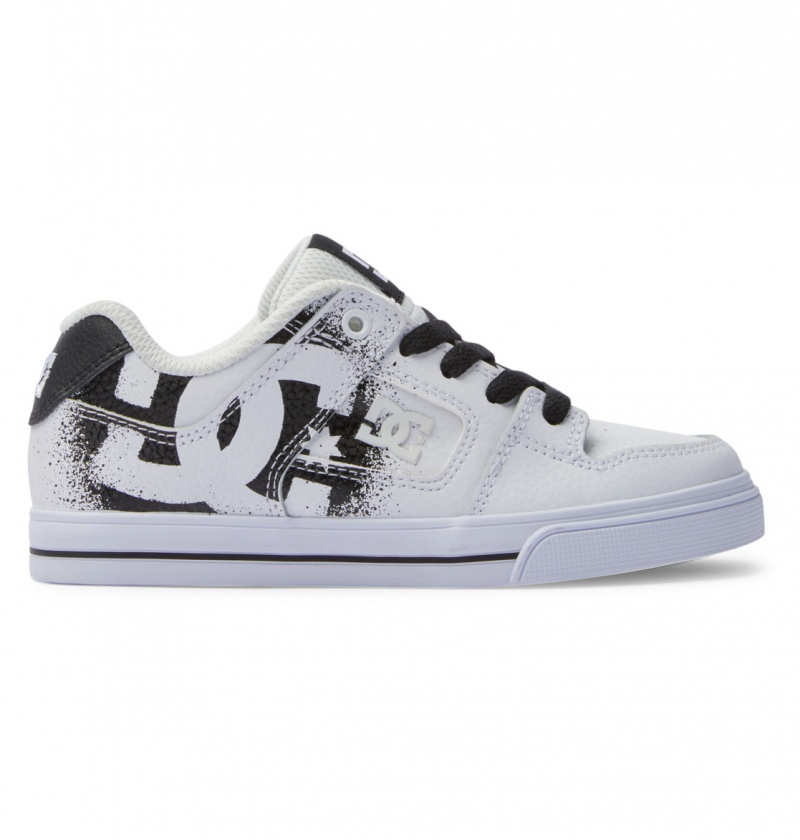 Black / Stencil DC Shoes Pure Se - Leather Shoes | MFZ-346781